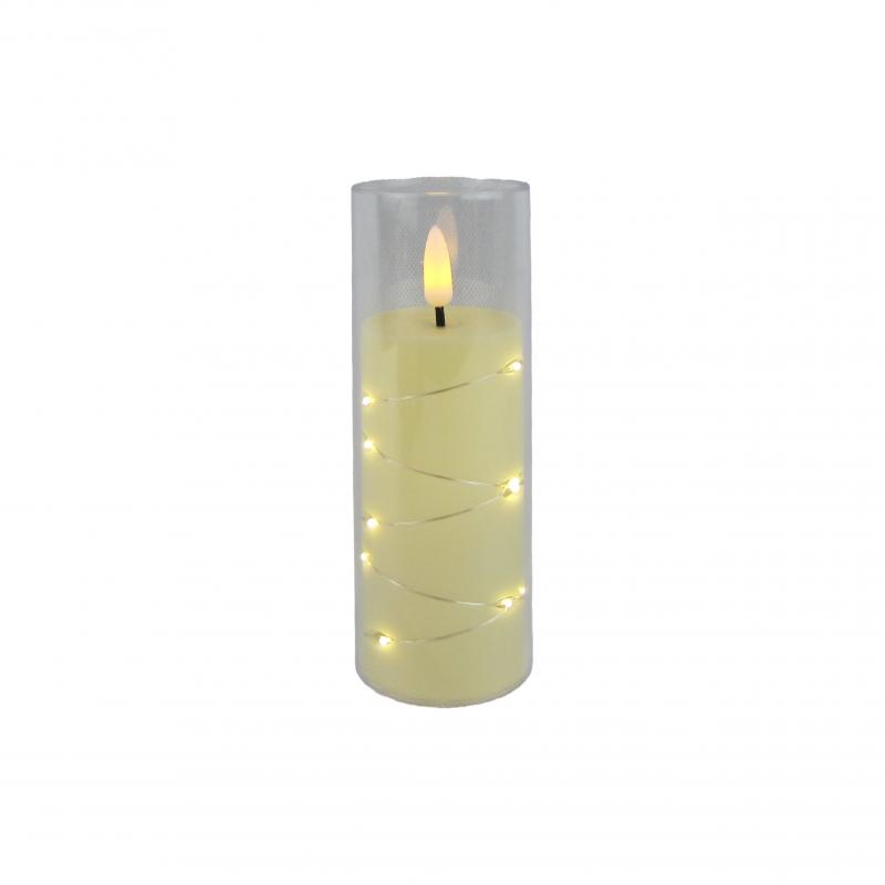 Świeca LED oplatana 15cm